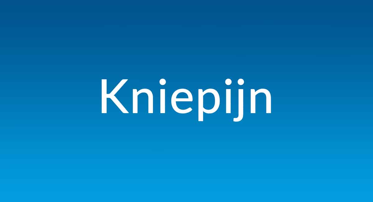 Kniepijn | Schwa-medico Nederland B.V.